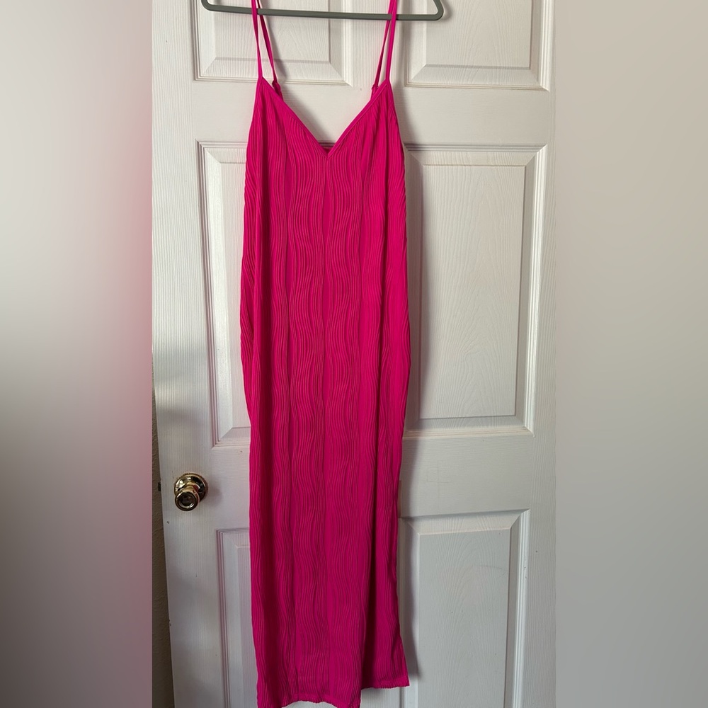 SHEIN Vibrant Pink Maxi Dress